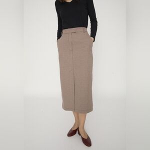 EUC Babaton Brown Checkered Skirt